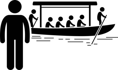 Ulaşım simgesinin vektör illüstrasyonu