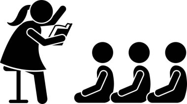 Minimalist vektör illüstrasyonu, çocuk eğlence aktiviteleri