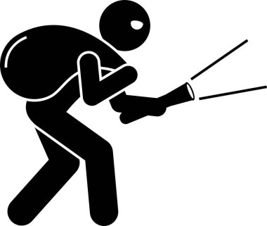 Negatif kişilik kavramının minimalist vektör çizimi 