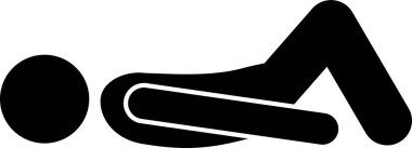 Erkek Temel Duruş Oturan Oturan Simge Simgesi Resim Grafiği