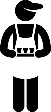 Organizatör ve satış elemanının minimalist vektör illüstrasyonu