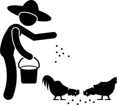 Doğal tarım kavramının minimalist vektör illüstrasyonu