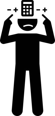 Kötü karakterin minimalist vektör çizimi