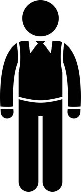 ayakta duran adamın minimalist vektör illüstrasyonu