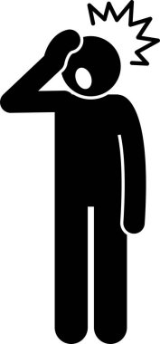 Negatif kişilik kavramının minimalist vektör çizimi 