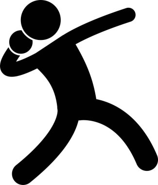 Spor Sahası ve Parça Oyunu Atletik Olaylar Kazanan Kutlama Simgesi Simgesi İşareti Pictogram