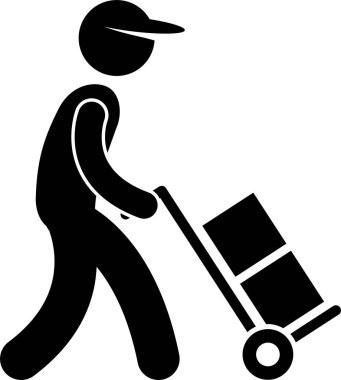 Pizza Teslimatçısı Sütçü Gazeteci Postacı Kurye Servisleri Yapıştırıcı Resim Simgesi