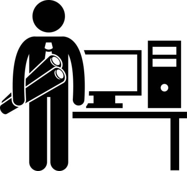 İnşaat gayrimenkul iş kavramının minimalist vektör illüstrasyonu 