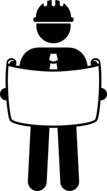 İnşaat işçisi kavramının minimalist vektör illüstrasyonu  