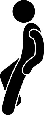 Çeşitli Temel İnsan Dili Vücut Dili Pozisyonları Yapıştırıcı Yapıştırıcı Resim Simgeleri Ayarlandı