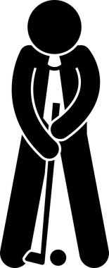 Çalışan İşçi Personel Ofisi İşyeri Oyun Çubuğu Şekil Resim Simgesi Oynarken Eğleniyor