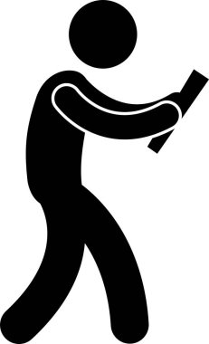 Kütüphaneci kavramının minimalist vektör illüstrasyonu