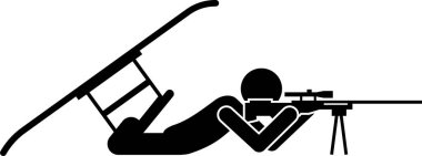 Engelli kış sporları konseptinin minimalist vektör illüstrasyonu 