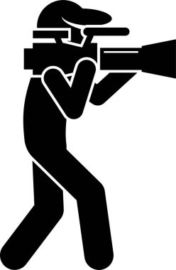 Videograf, film yapımcısı, görüntü yönetmeni ve kameraman. Pahalı bir video kamerayla video ve film çekimi.