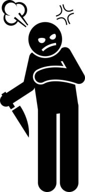 Negatif kişilik kavramının minimalist vektör çizimi 