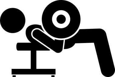 Bacak ve kalça egzersizleri, kas geliştirme çubuğu figürleri. Sanatsal çalışmalar ağırlık antrenmanlarını betimler. Bacaklar ve kalça kasları için spor aletleri kullanım talimatları ve adımlarla..