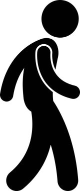 Çeşitli Ayakta Duruş Pozisyonları İnsan Adam Şekil Yapıştırıcı Resim Simgeleri Yapıştırıyor 