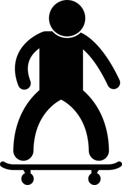 Minimalist vektör illüstrasyonu, ekstrem spor kavramı