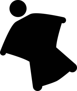 Paraşütle atlama kavramının minimalist vektör çizimi 