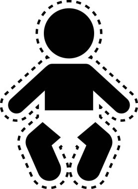 Minimalist vektör illüstrasyonu, bebek sağlığı kavramı