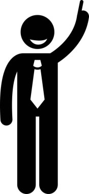 İş adamı karakterinin minimalist vektör çizimi