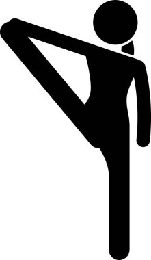 Yoga Meditasyon Egzersizi İnsanları Esneten Simge Simgesi Resim Grafiği