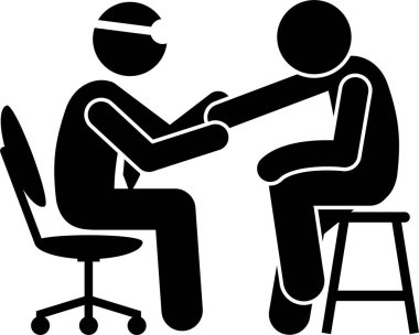 minimalist vektör illüstrasyonu, artrit konsepti