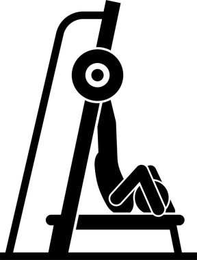 Karın ve karın geliştirme egzersizi ve kas geliştirme çubuğu figürü resimtogramları. Spor aletleri ve talimatlar ve adımlarla karın kasları ve karın kasları için ağırlık antrenmanı seti.