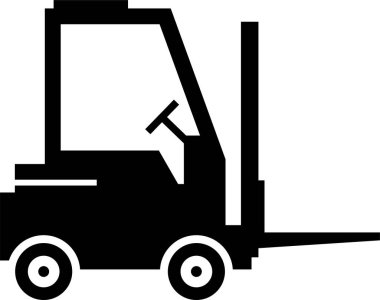 İnşaat aracının minimalist vektör illüstrasyonu 