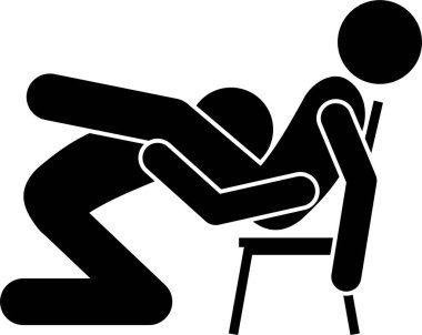 Eşcinsel pozunun minimalist vektör illüstrasyonu