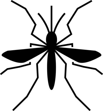 Sivrisineğin minimalist vektör çizimi