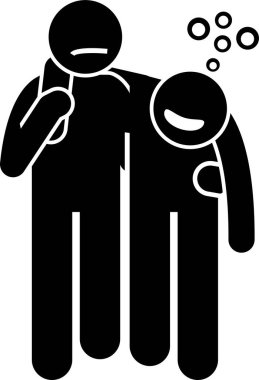 minimalist vektör illüstrasyonu, alkol içme kavramı