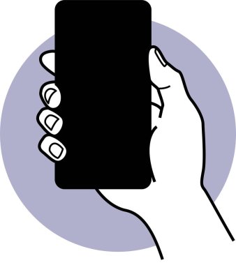 El ele tutuşmanın minimalist vektör illüstrasyonu 