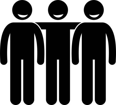 Minimalist vektör illüstrasyonu, mutlu olun