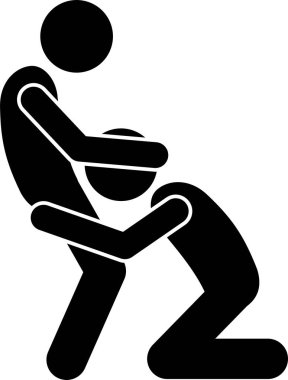 Eşcinsel pozunun minimalist vektör illüstrasyonu