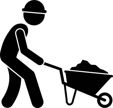 İnşaat işçisi kavramının minimalist vektör illüstrasyonu  