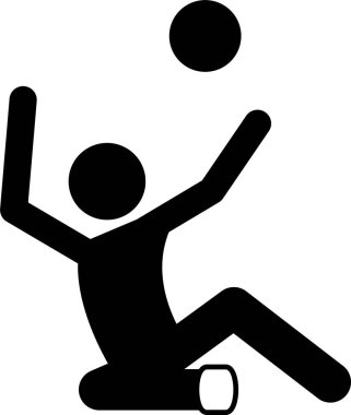 Engelli sporu konseptinin minimalist vektör illüstrasyonu 