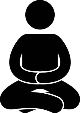 Yoga Meditasyon Egzersizi İnsanları Esneten Simge Simgesi Resim Grafiği