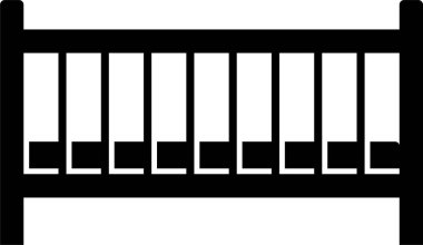 Uyku yatağının minimalist vektör çizimi