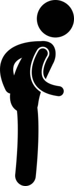 minimalist vektör illüstrasyonu, yaşlanma kavramı