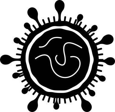 Minimalist vektör illüstrasyonu, koronavirüs kavramı