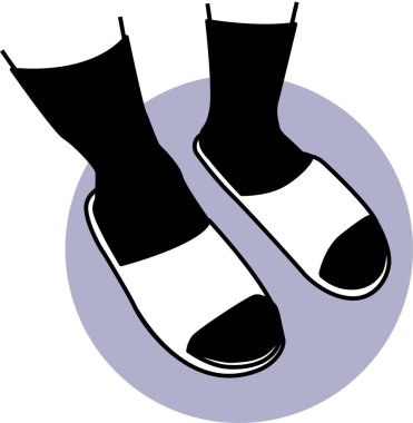 Çoraplardaki bacakların vektör çizimi 