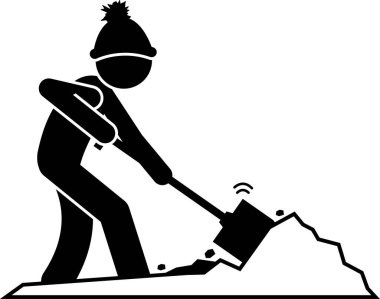 Kar buzu kavramı ile ilgili sorunun minimalist vektör illüstrasyonu