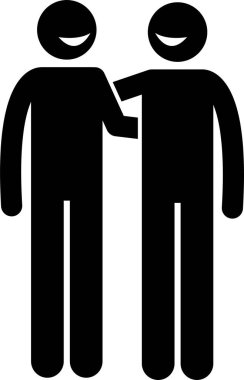 İnsanlar ve Farklı Vücut Boyutları ve Yükseklikleri Simgeleri. Çubuk figürleri insan vücudunun ortalama, uzun, kısa, şişman ve ince figürlerini betimler..