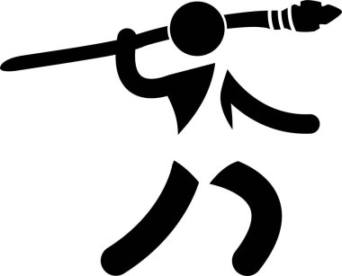 Minimalist vektör illüstrasyonu, tarih öncesi kavram