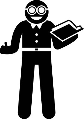 negatif kişilik simgesi, vektör illüstrasyonu