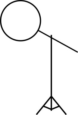 Stüdyo fotoğrafçılığının minimalist vektör illüstrasyonu  