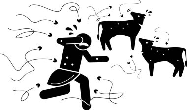 Minimalist vektör illüstrasyonu, Mısır salgınları