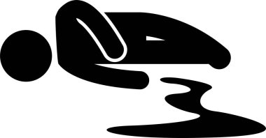 Katliam kavramının minimalist vektör illüstrasyonu