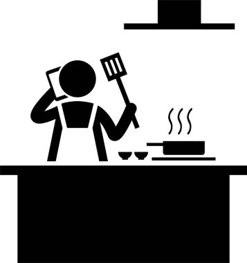 Akıllı telefon kavramını kullanan kişinin minimalist vektör çizimi 